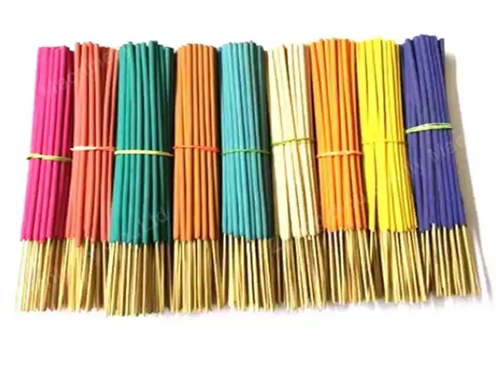 Colorful stick incense production